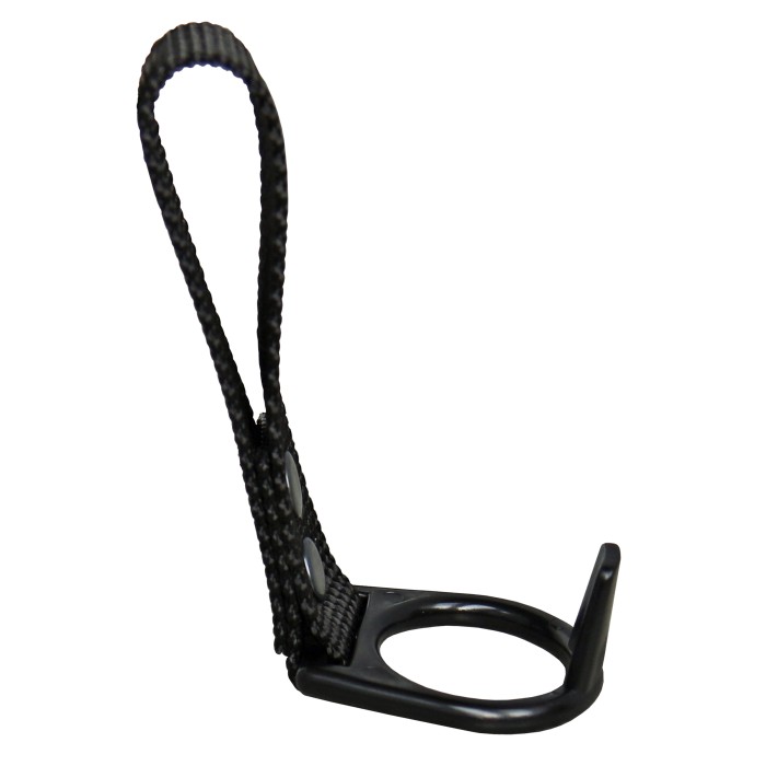 belt holder for tonfa, black plastic
